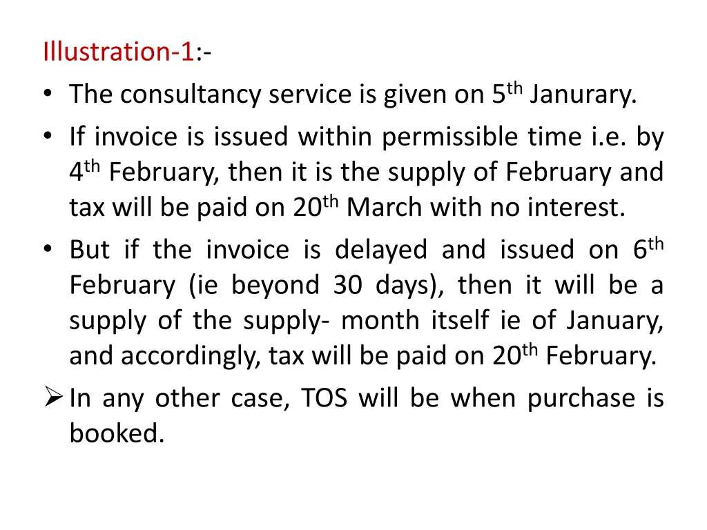 illustration 1 the consultancy service is given