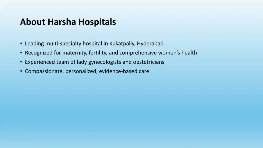 about harsha hospitals