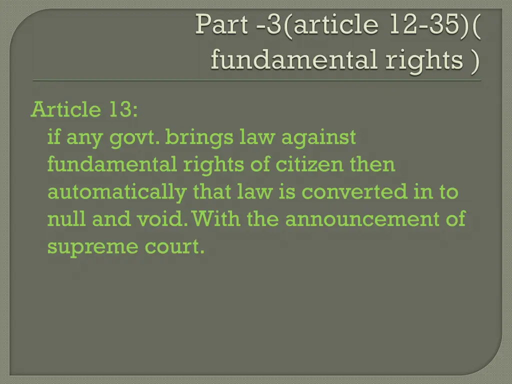 article 13 if any govt brings law against