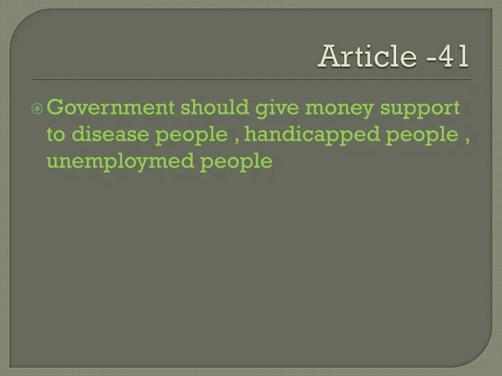government should give money support to disease