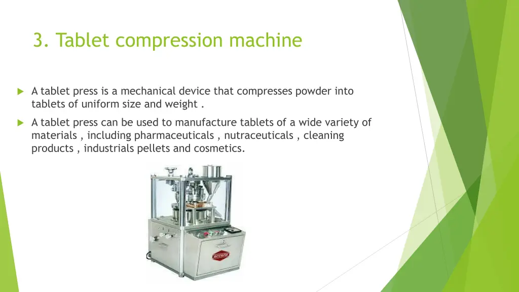 3 tablet compression machine