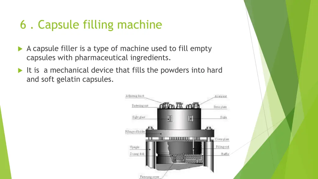 6 capsule filling machine