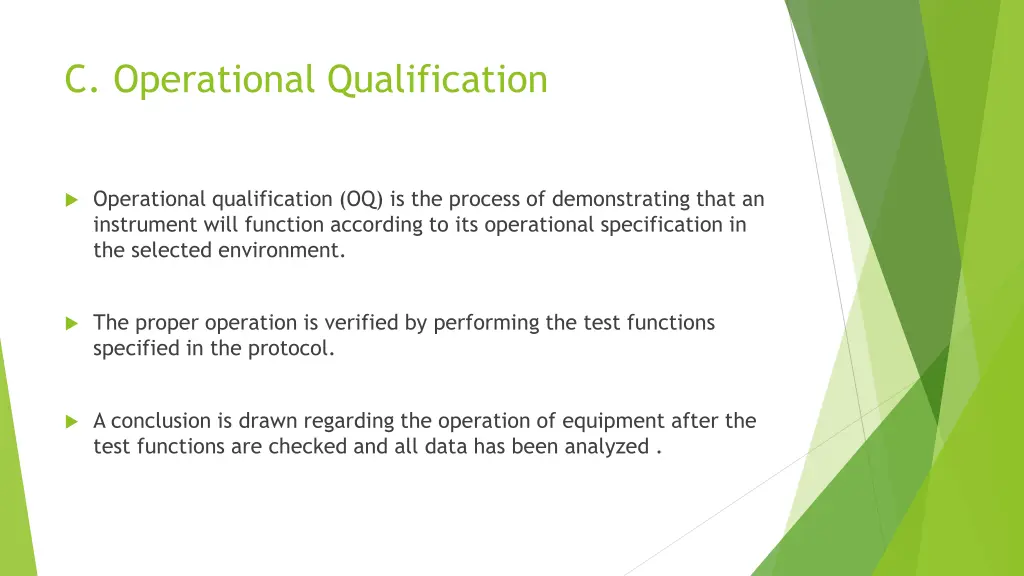 c operational qualification