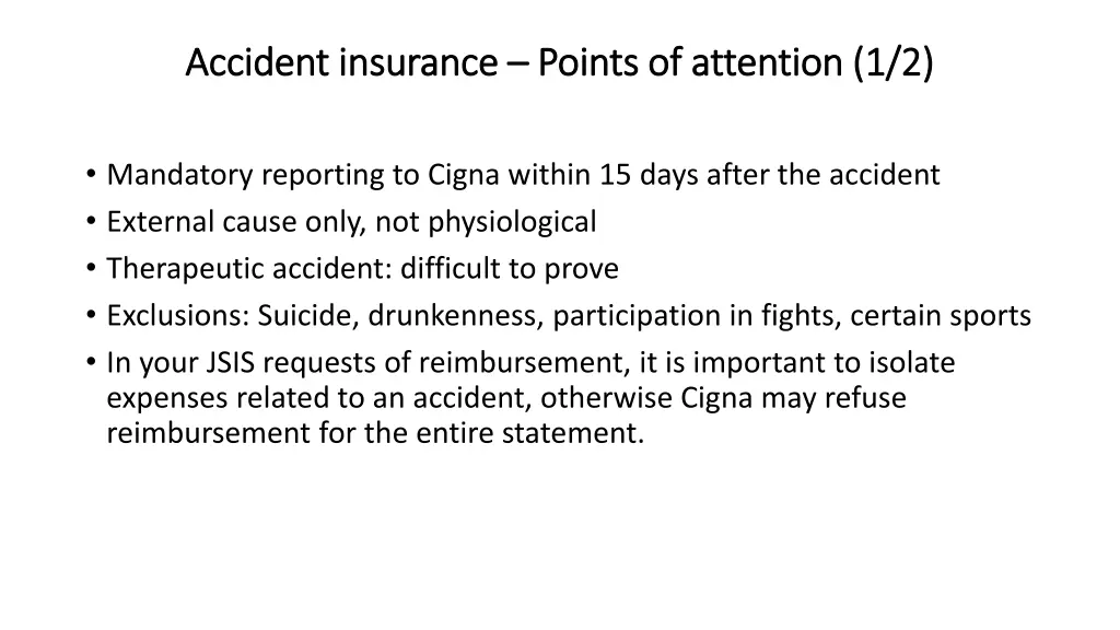accident insurance accident insurance points