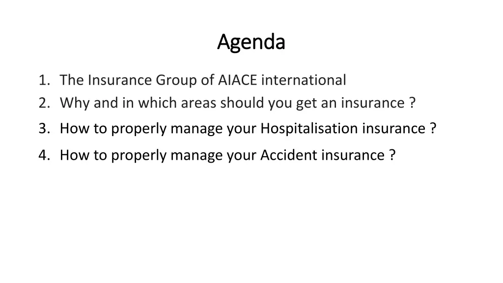 agenda agenda