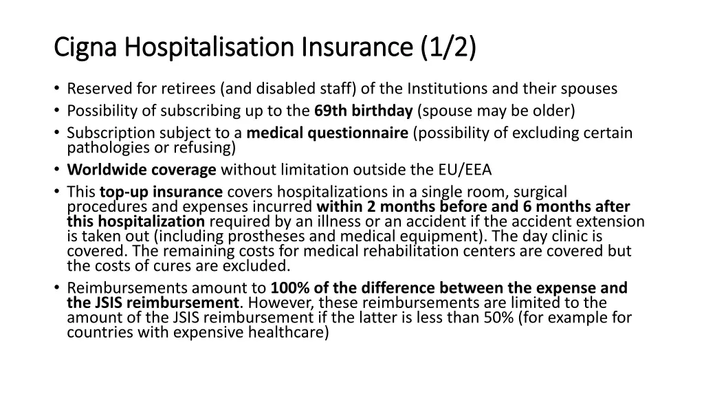 cigna hospitalisation insurance 1 2 cigna