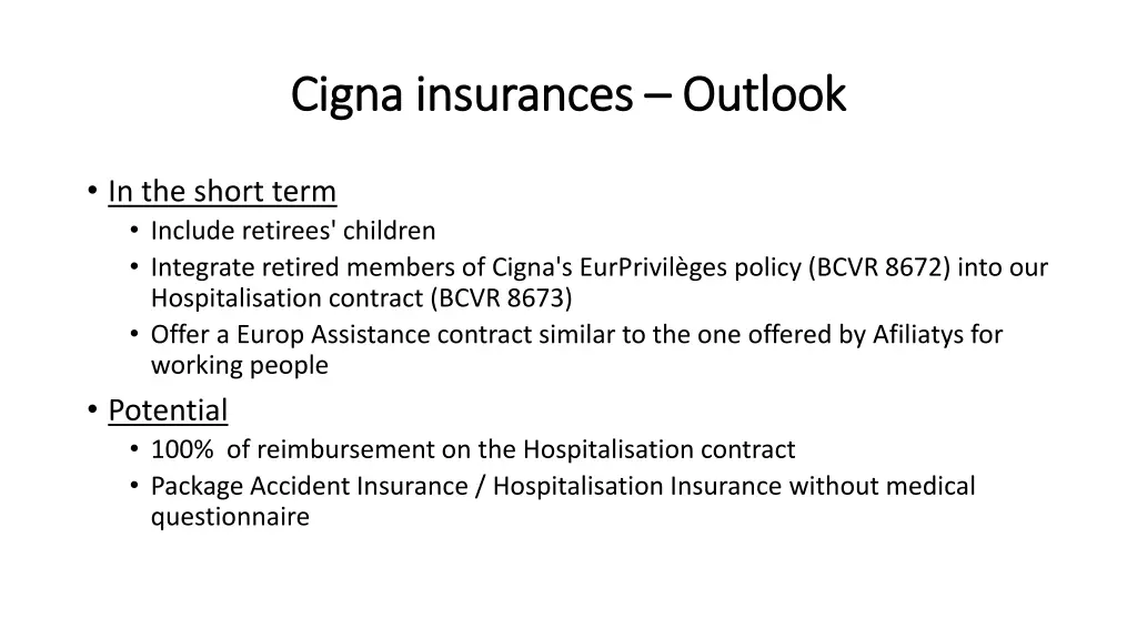 cigna insurances cigna insurances outlook