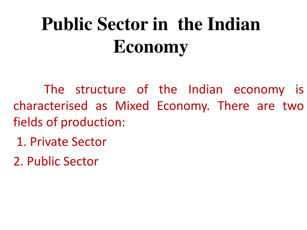 public sector in the indian economy 1