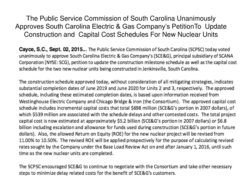 the public service commission of south carolina