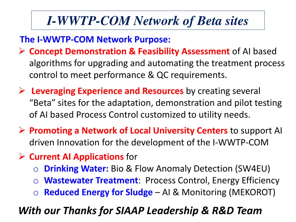 i wwtp com network of beta sites