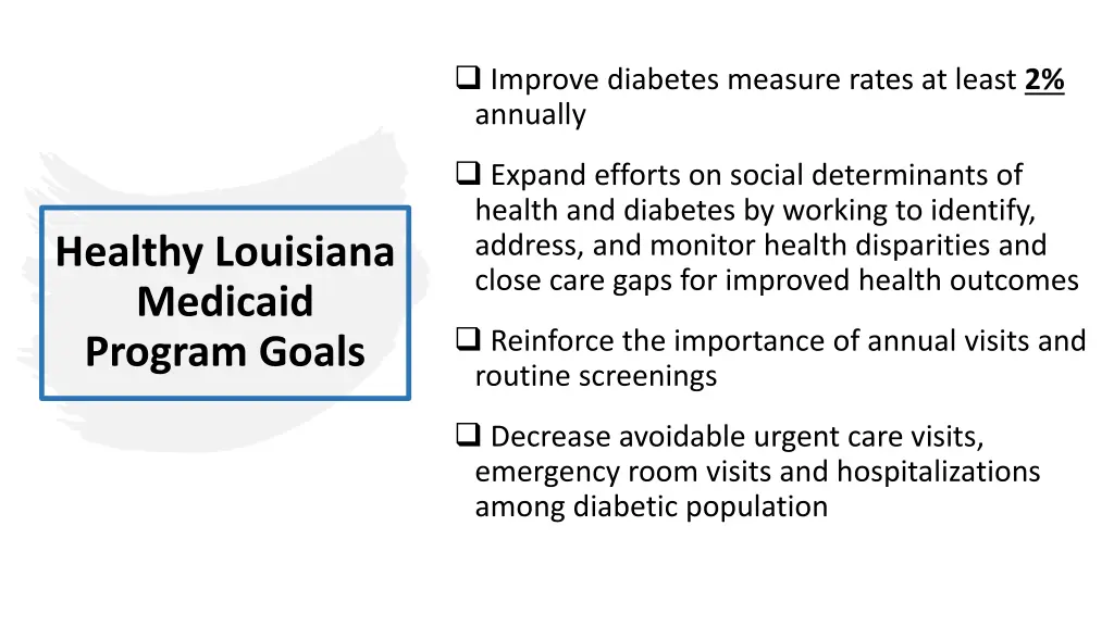 improve diabetes measure rates at least 2 annually