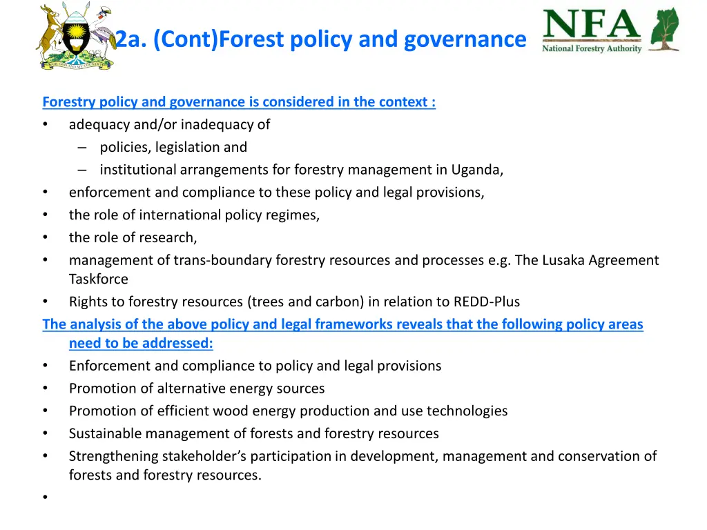 2a cont forest policy and governance