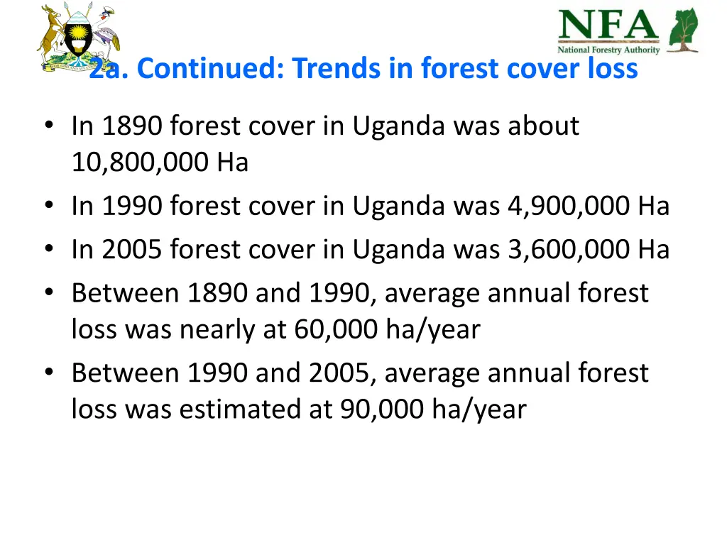 2a continued trends in forest cover loss
