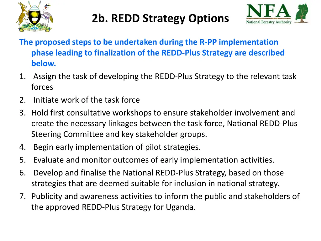 2b redd strategy options 2