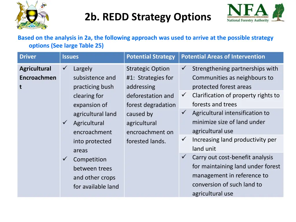 2b redd strategy options