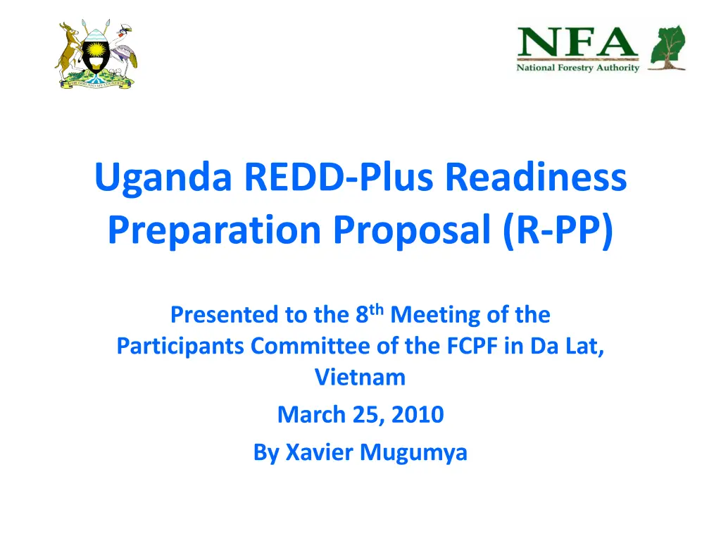 uganda redd plus readiness preparation proposal