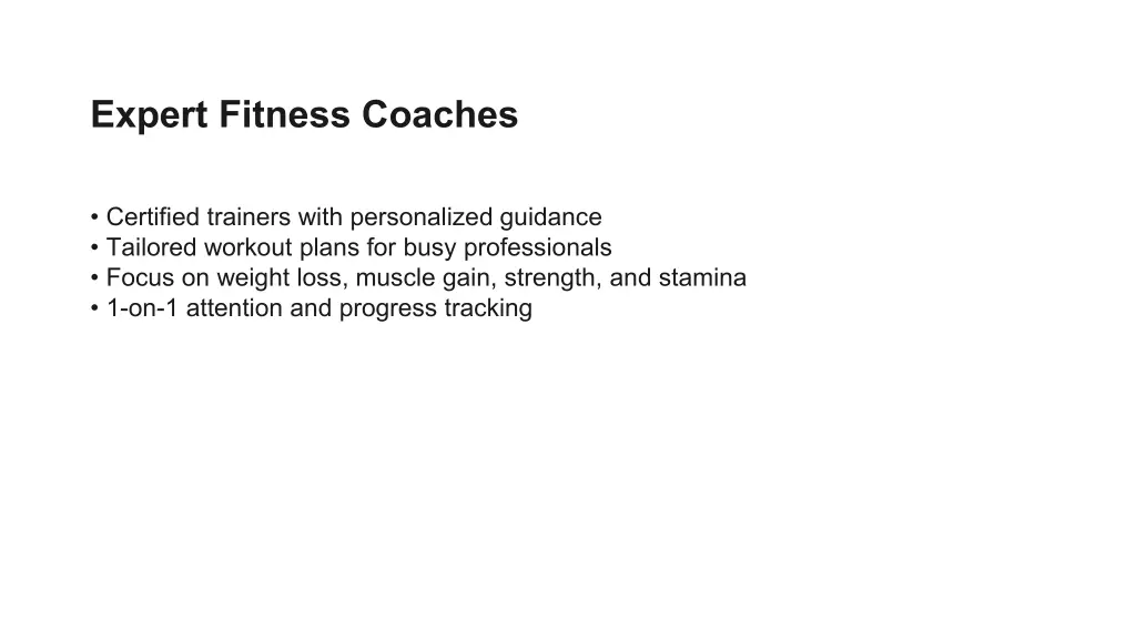 expert fitness coaches
