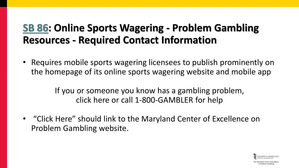 sb 86 online sports wagering problem gambling