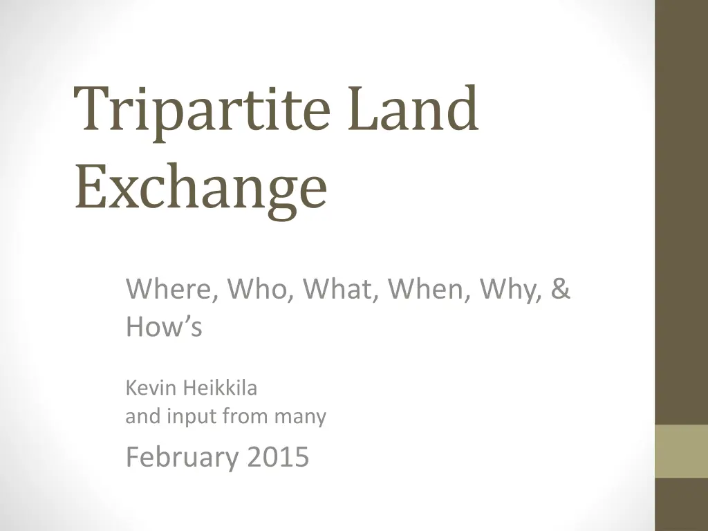 tripartite land exchange