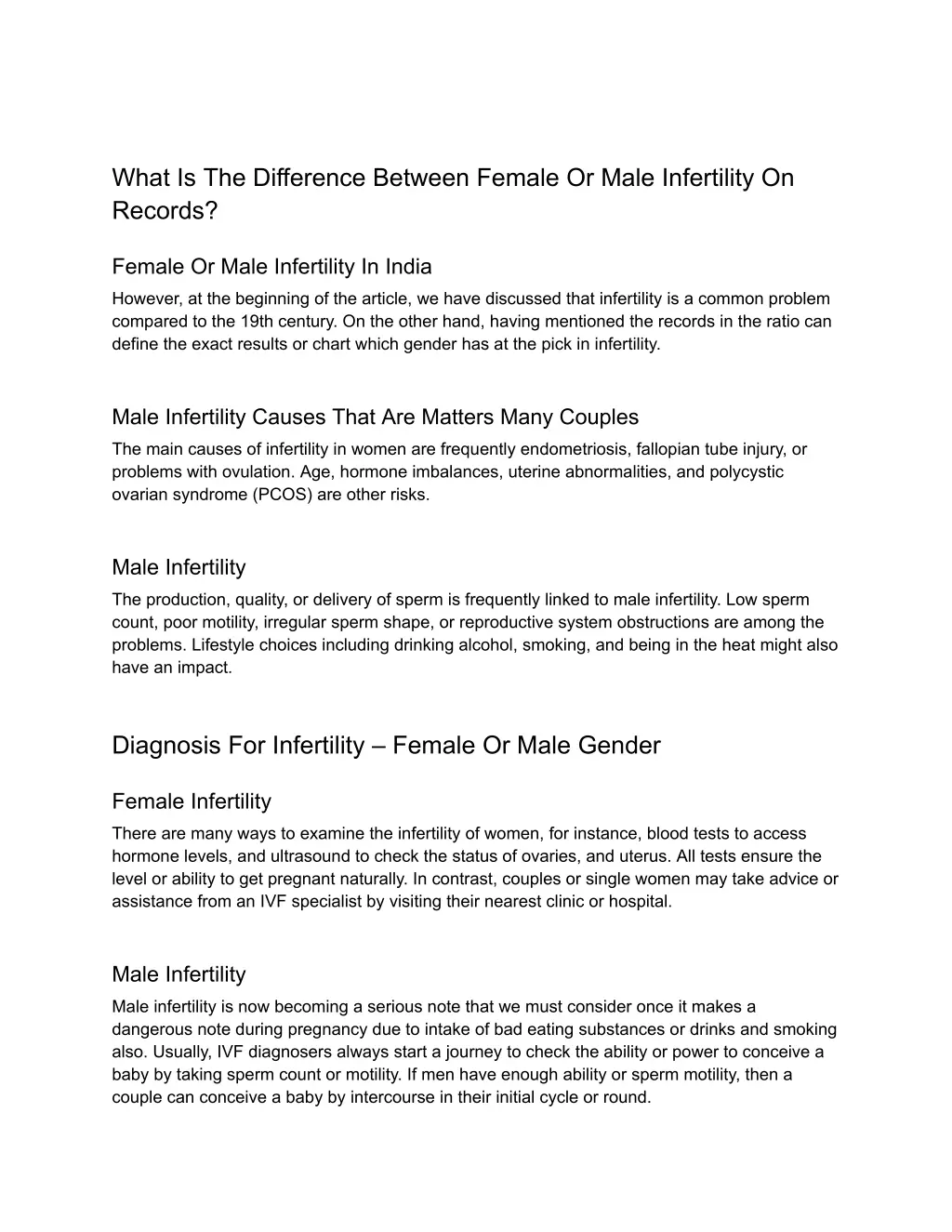 what is the difference between female or male