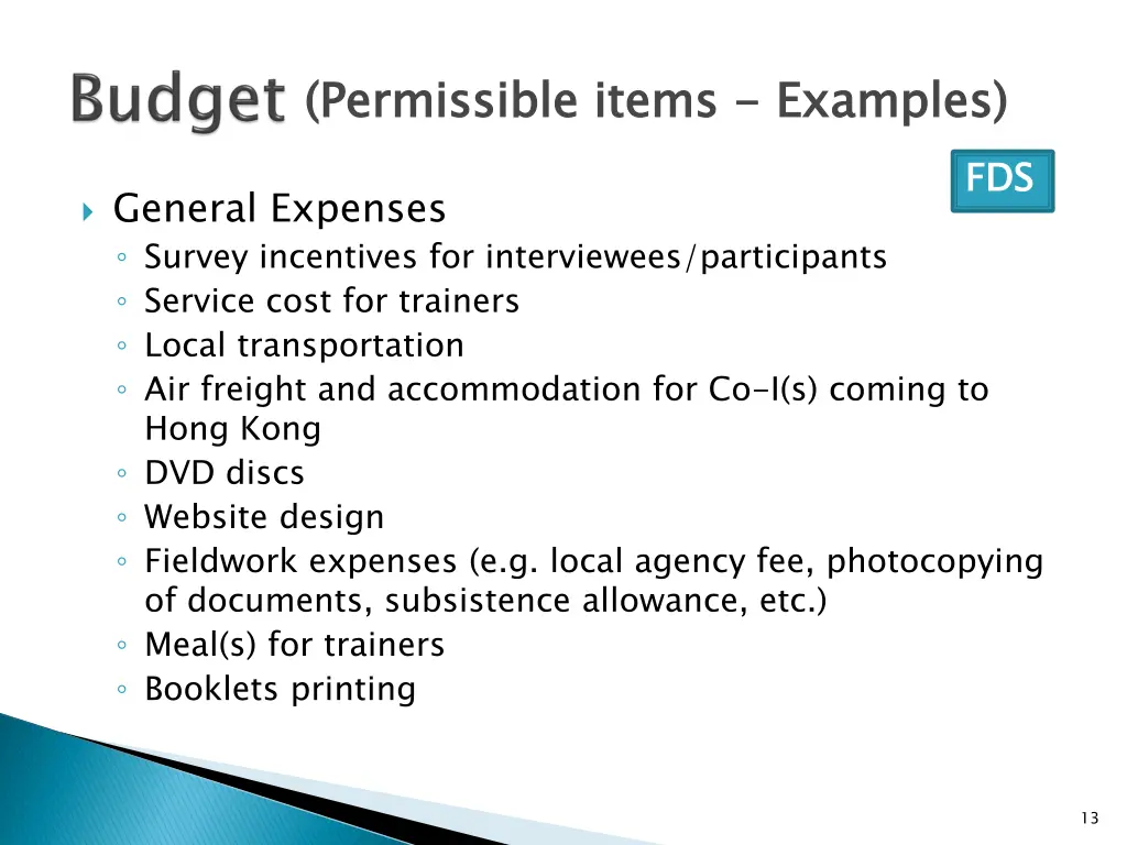 permissible items 1