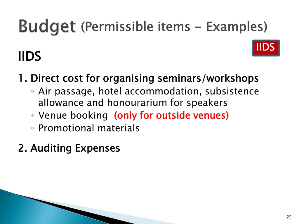 permissible items 10