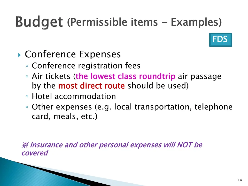 permissible items 2
