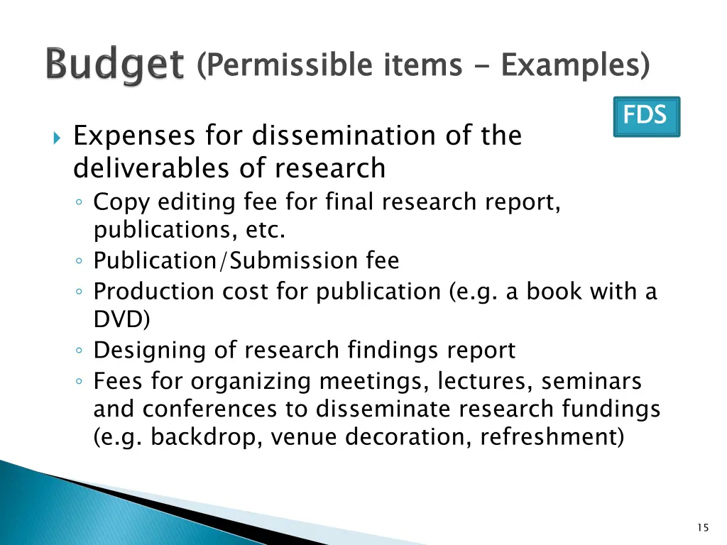 permissible items 3