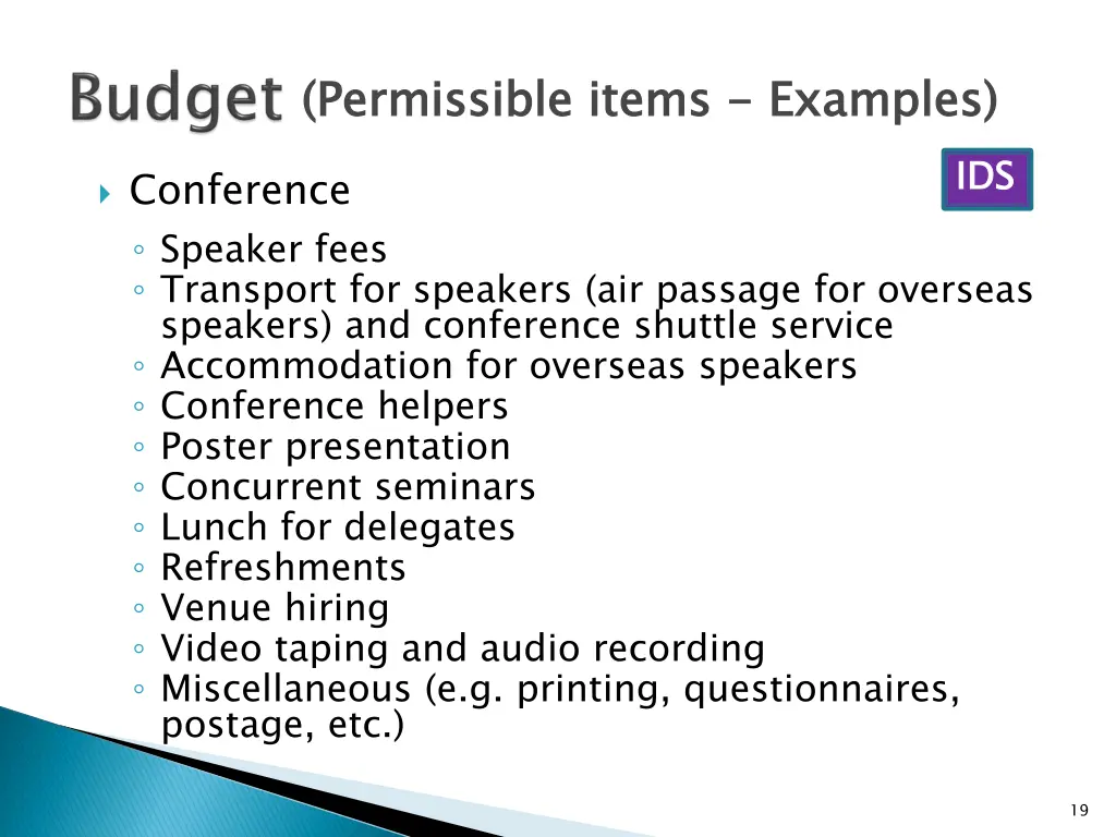 permissible items 7