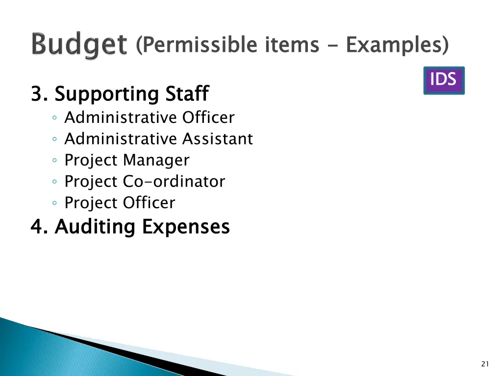 permissible items 9