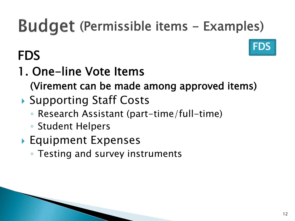 permissible items
