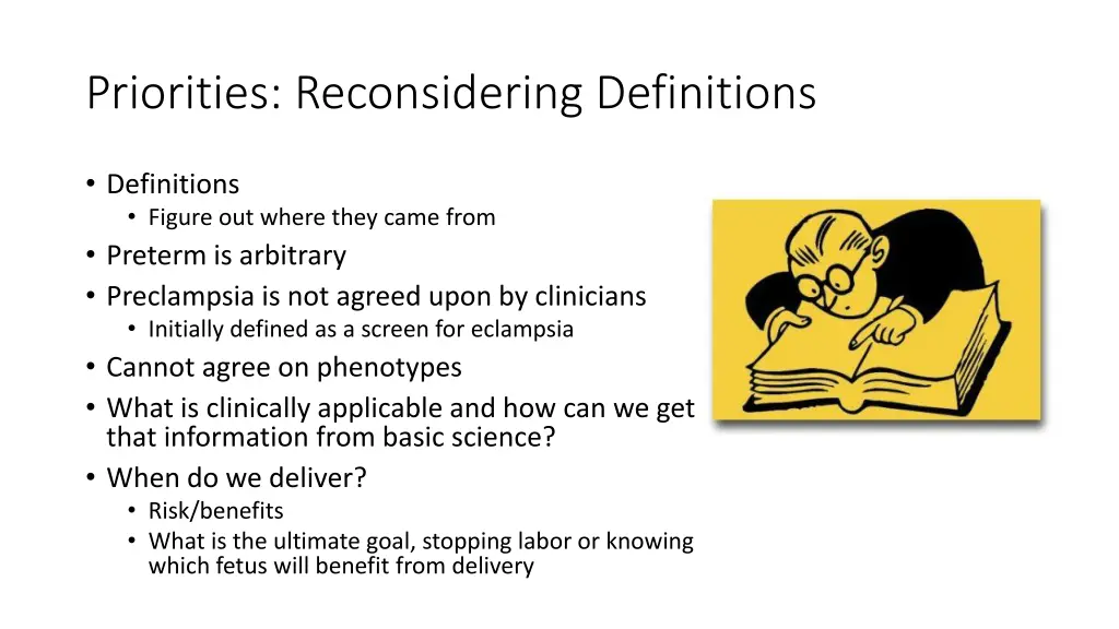priorities reconsidering definitions