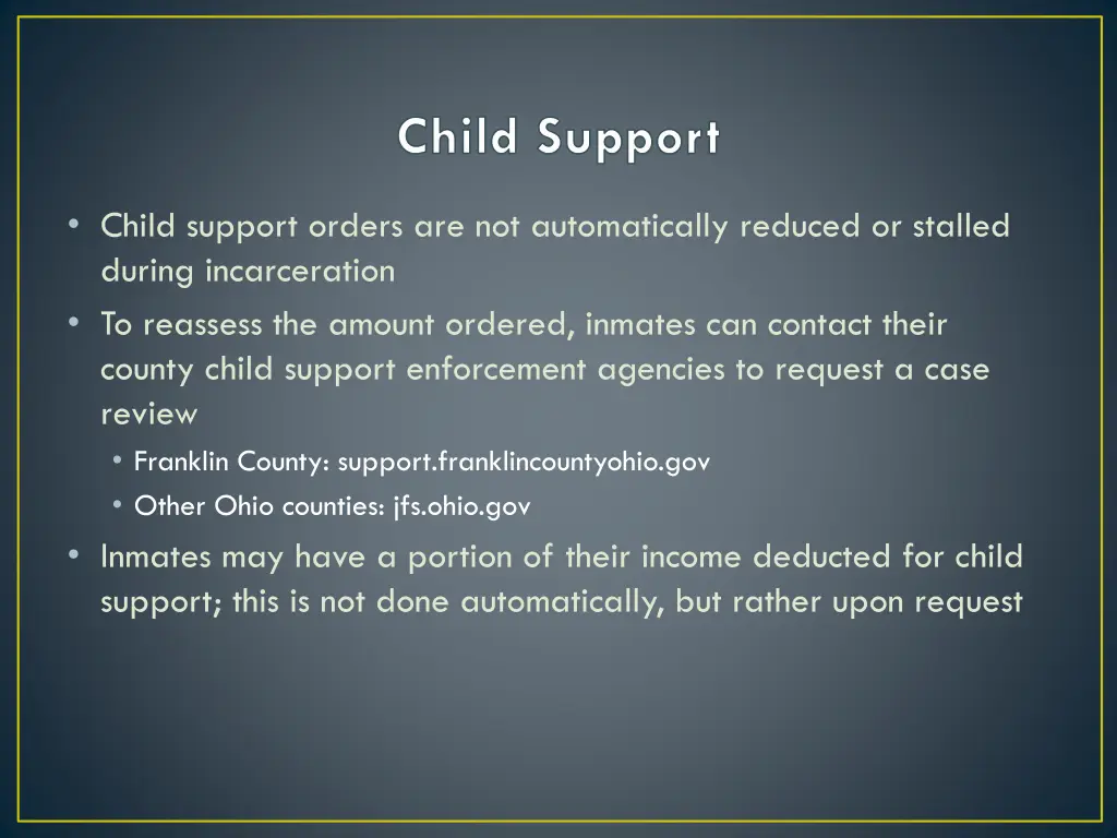 child support