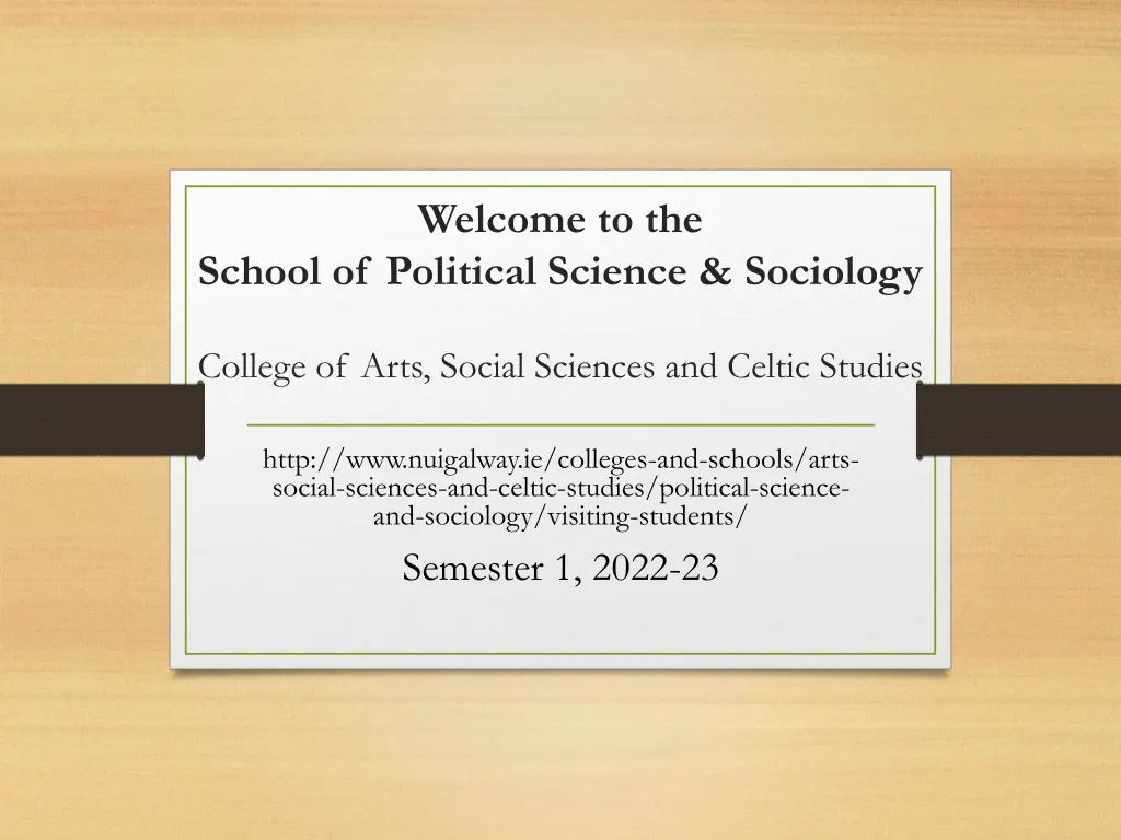 welcome to the