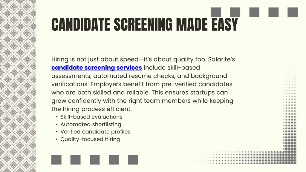 candidate screening made easy