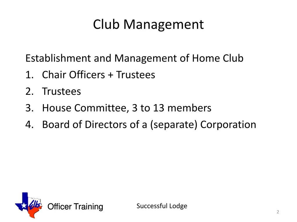 club management 1