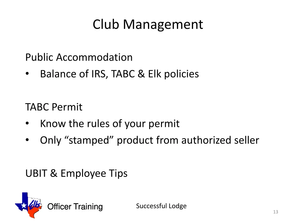 club management 12