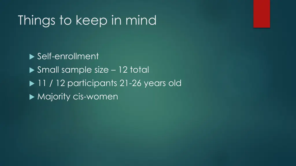 things to keep in mind