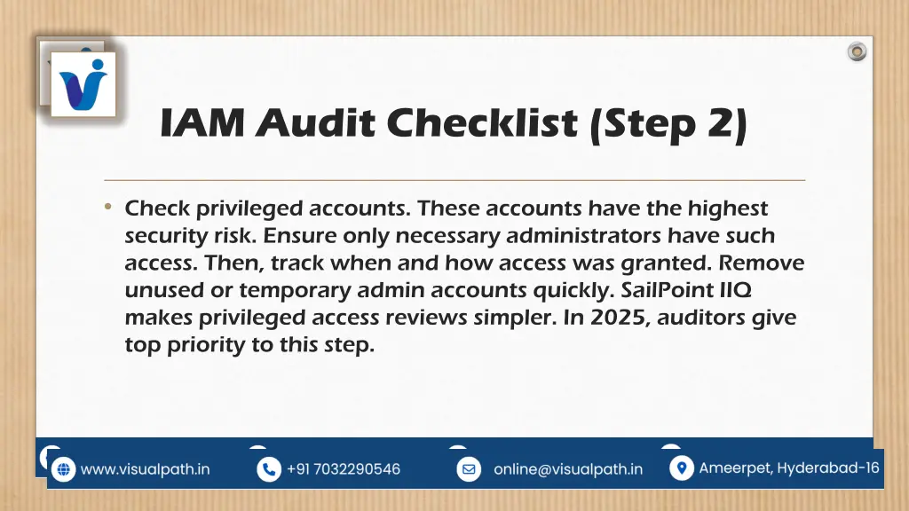 iam audit checklist step 2