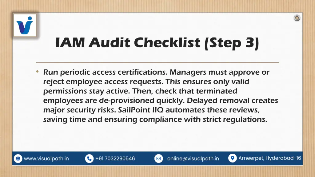 iam audit checklist step 3