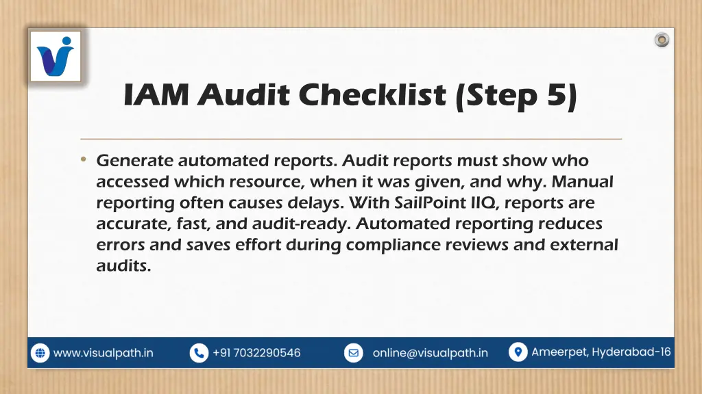 iam audit checklist step 5