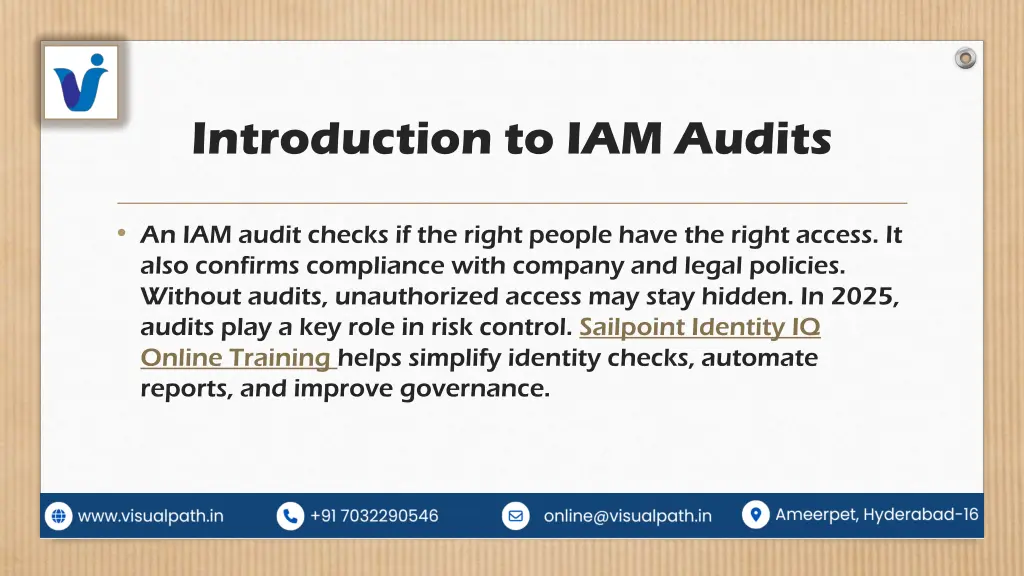 introduction to iam audits