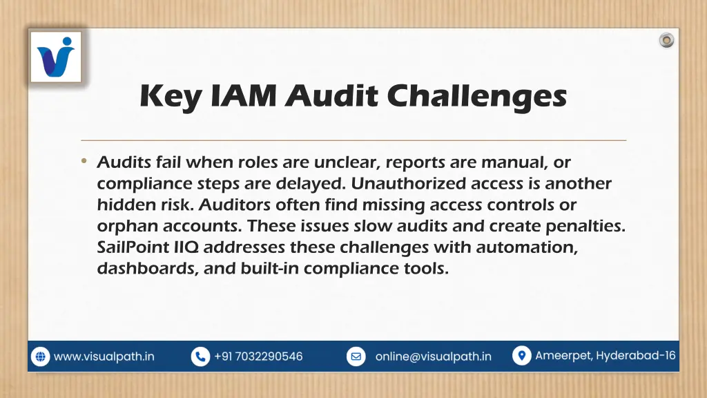 key iam audit challenges