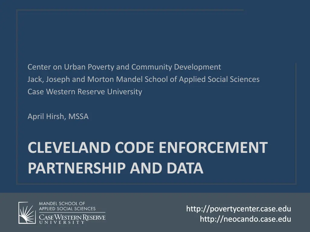 center on urban poverty and community development