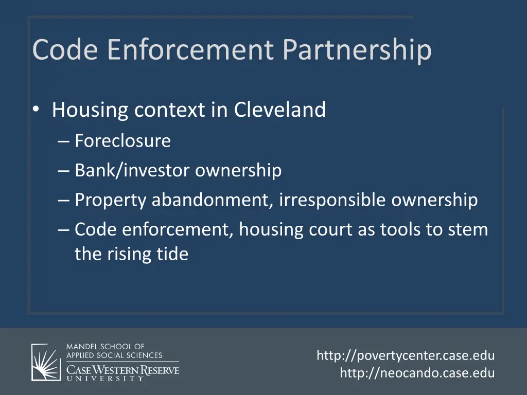 code enforcement partnership