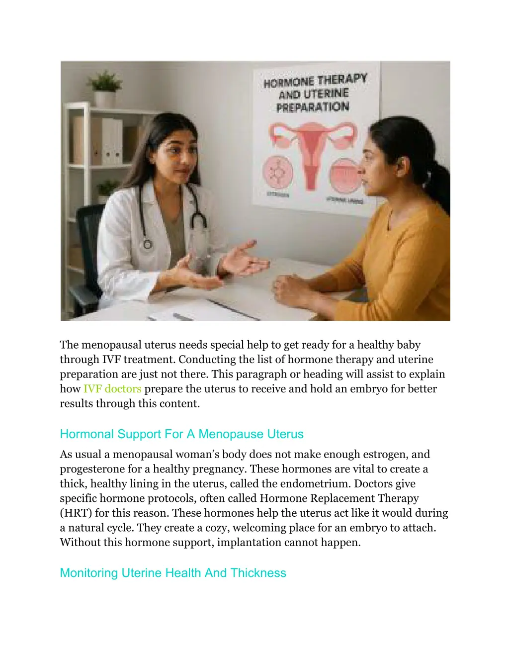 the menopausal uterus needs special help