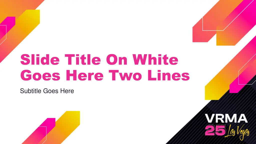 slide title on white goes here two lines subtitle