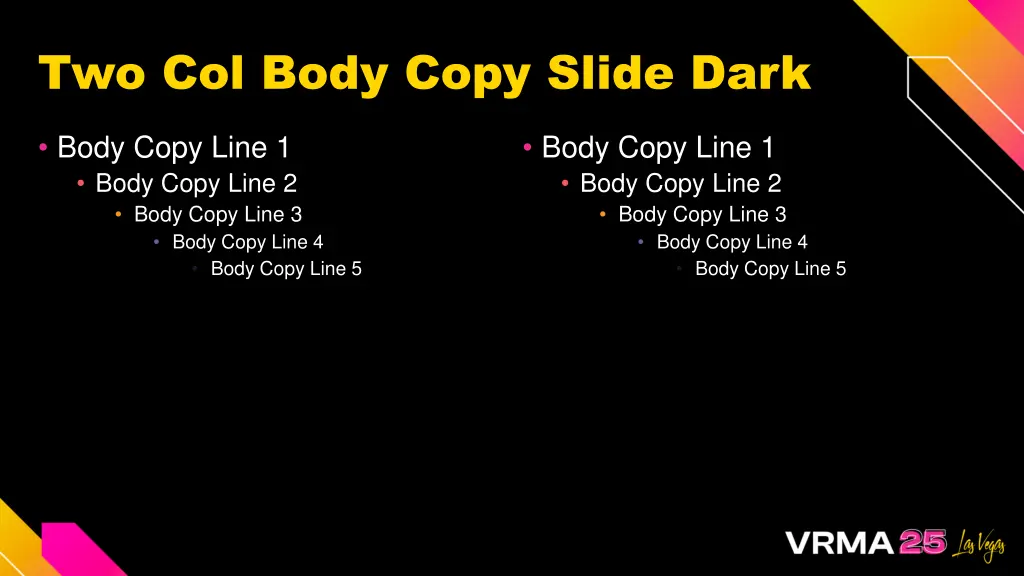 two col body copy slide dark