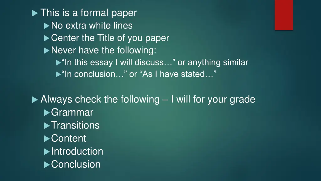 this is a formal paper no extra white lines