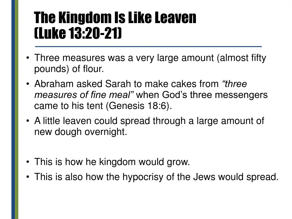 the kingdom is like leaven luke 13 20 21 1
